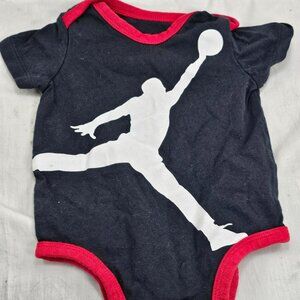 Air Jordan Baby Boy Size 3-6 Months 100% Cotton Black Jumpman Logo Bodysuit